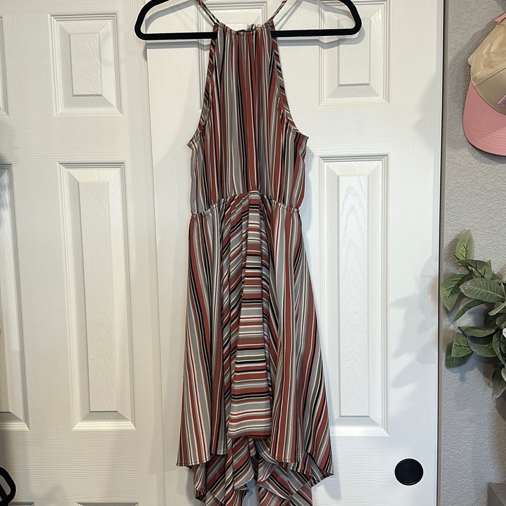 Striped halter dress